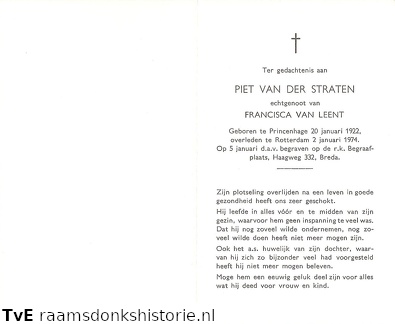 Piet van der Straten Francisca van Leent