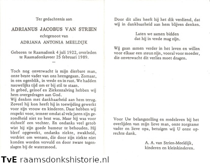 Adrianus Jacobus van Strien Adriana Antonia Meeldijk