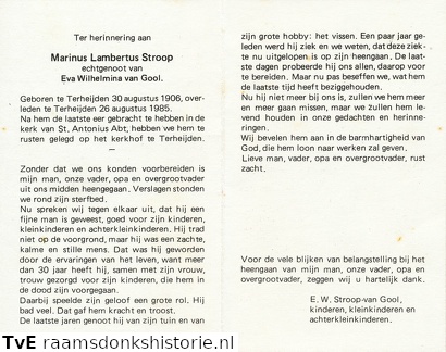 Marinus Lambertus Stroop Eva Wilhelmina van Gool