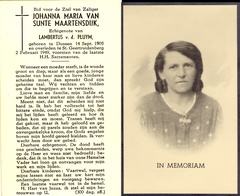 Johanna Maria van Suntenmaartensdijk Lambertus van der Pluym