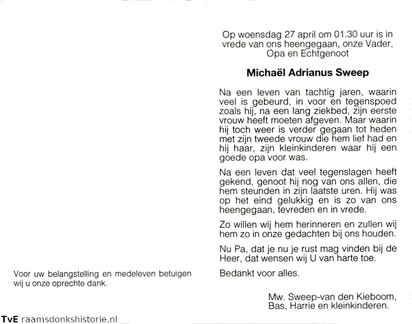 Michaël Adrianus Sweep van den Kieboom
