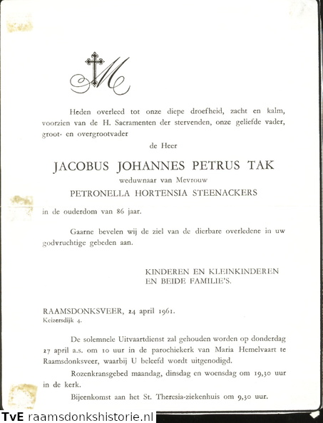 Jacobus Johannes Petrus Tak Petronella Hortensia Steenackers