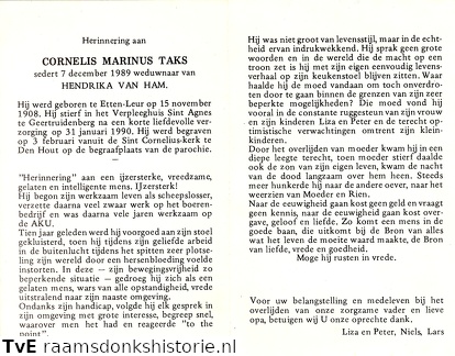 Cornelis Marinus Taks Hendrika van Ham