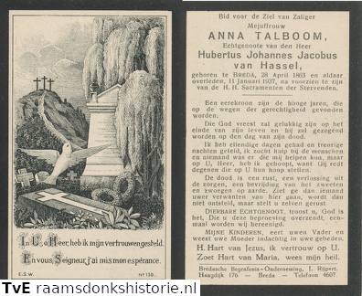 Anna Talboom Hubertus Johannes Jacobus van Hassel