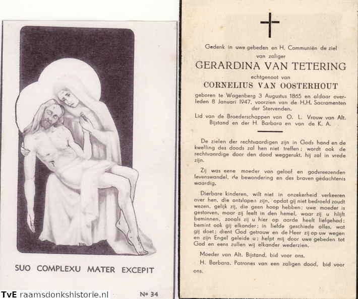 Gerardina van Tetering Cornelius van Oosterhout