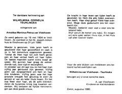 Wilhelmina Cornelia Teurlinckx Arnoldus Martinus Petrus van Vlokhoven