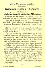 Francisca  Helena Theeuwes Matheus Cornelis Antonius Akkermans