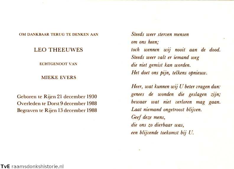 Leo Theeuwes Mieke Evers