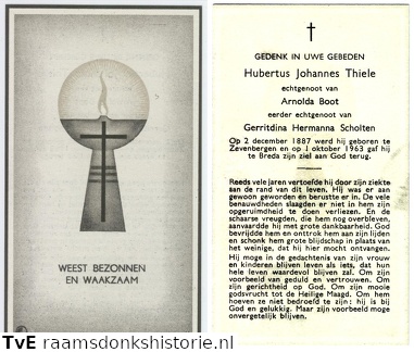 Hubertus Johannes Thiele Arnolda Boot-Gerritdina Hermanna Scholten