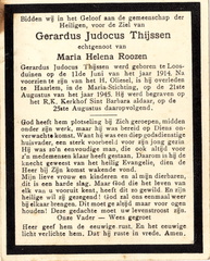 Gerardus Judocus Thijssen Maria Helena Roozen