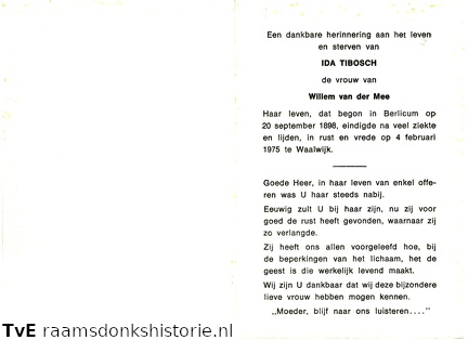 Ida Tibosch Willem van der Mee