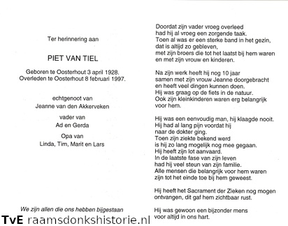 Piet van Tiel Jeanne van den Akkerveken