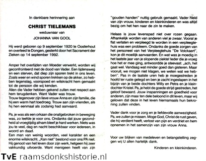 Christ Tielemans Johanna van Gool