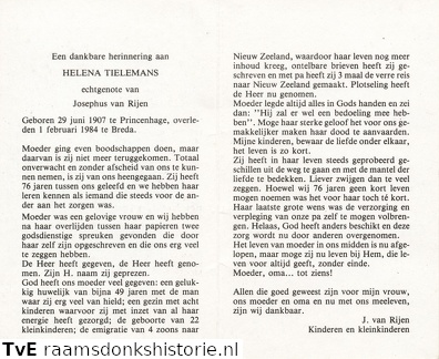 Helena Tielemans Josephus van Rijen
