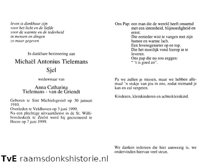 Michael Antonius Tielemans Anna Catharina van de Griendt
