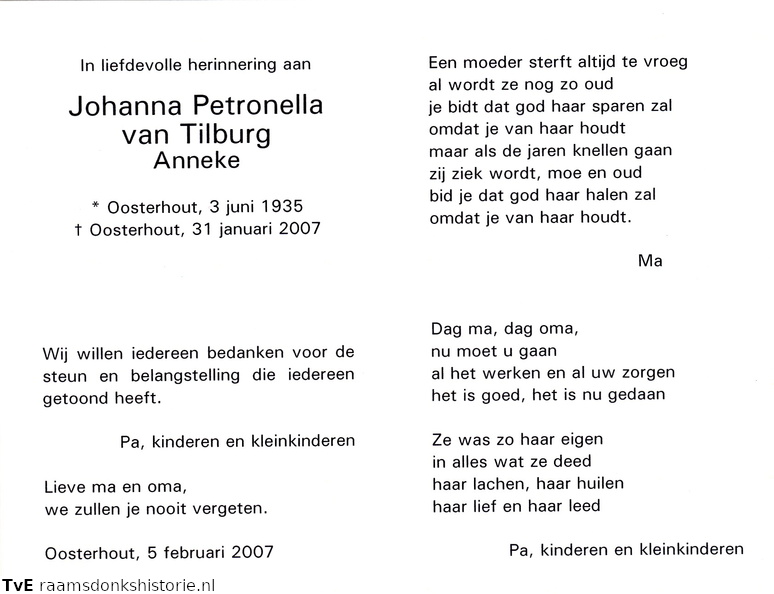 Johanna Petronella van Tilburg