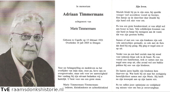Adriaan Timmermans Marie Timmermans
