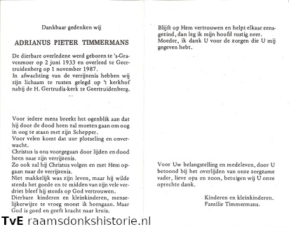 Adrianus Pieter Timmermans,