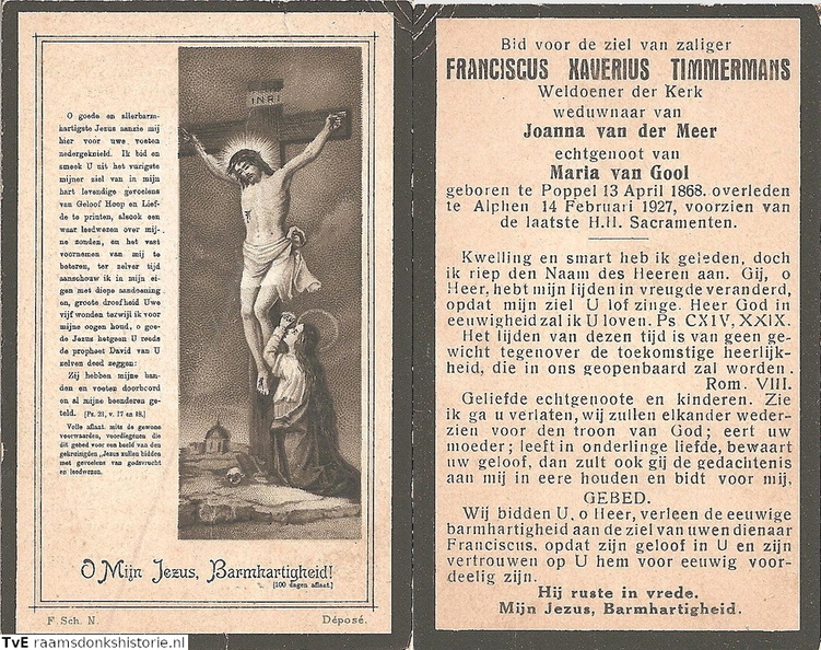 Franciscus Xaverius Timmermans Maria van Gool Joanna van der Meer