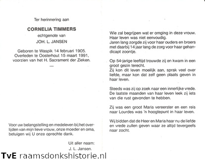 Cornelia Timmers Joh L Jansen