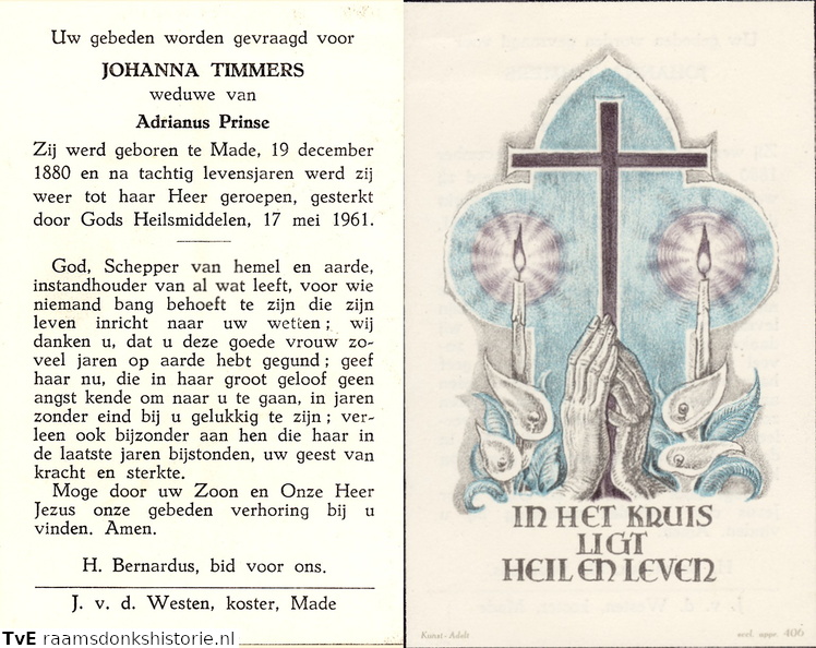 Johanna Timmers Adrianus Prinse