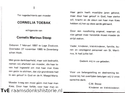 Cornelia Toebak Cornelis Marinus Stoop