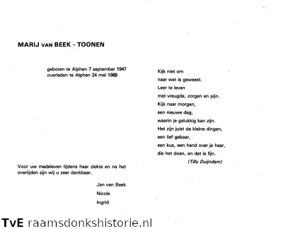Marij Toonen Jan van Beek