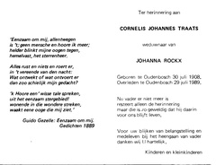 Cornelis Johannes Traats Johanna Rockx