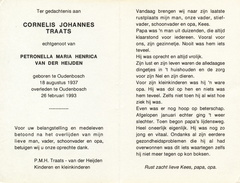 Cornelis Johannes Traats Petronella Maria Henrica van der Heijden