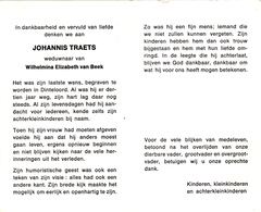 Johannis Traets Wilhelmina Elizabeth van Beek