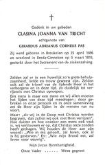 Clasina Joanna van Tricht Gerardus Adrianus Cornelis Pas