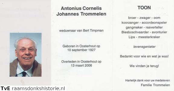 Antonius Cornelis Johannes Trommelen Bert Timpman