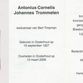Antonius Cornelis Johannes Trommelen Bert Timpman