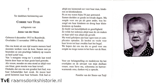 Corrie van Tuijl Janus van der Steen