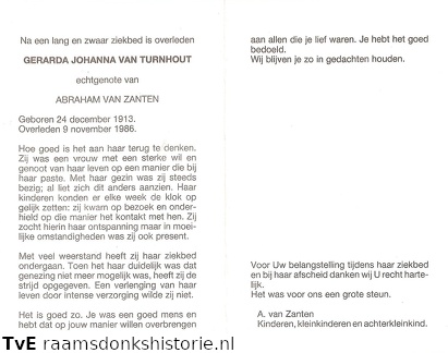 Gerarda Johanna van Turnhout Abraham van Zanten
