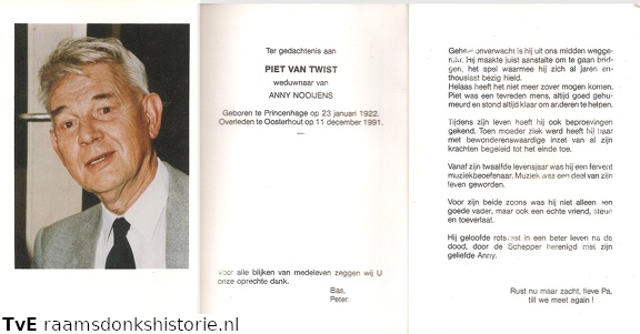Piet van Twist Anny Nooijens