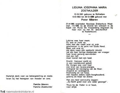 Zoetmulder, Liduina Josephina Maria  Pieter Meeren