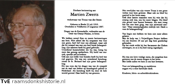 Zwerts, Martien  Truus van der Steen