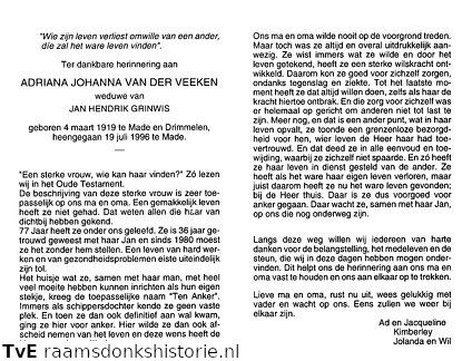 Adriana Johanna van der Veeken Jan Hendrik Grinwis