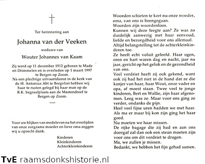 Johanna van der Veeken Wouter Johannes van Kaam