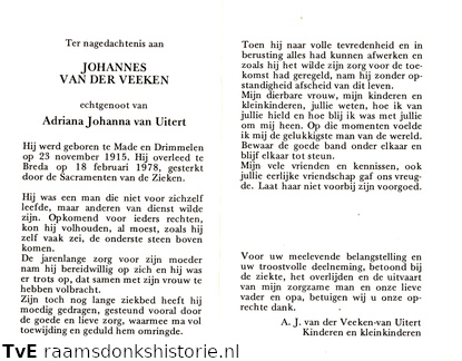 Johannes van der Veeken Adriana Johanna van Uitert