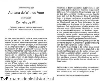 Adriana de Veer Cornelis de Wit