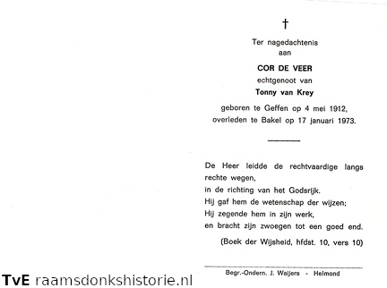 Cor de Veer Tonny van Krey