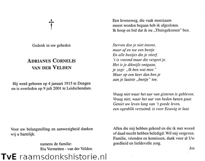 Adrianus Cornelis van der Veldd