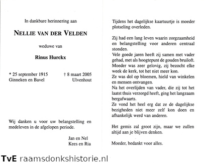 Nellie van der Velden Rinus Hurckx