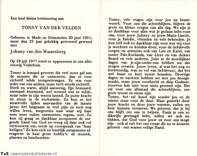 Tonny van der Velden Johnny van den Wassenberg
