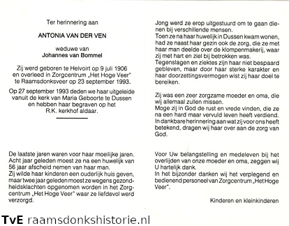 Antonia van der Ven Johannes van Bommel