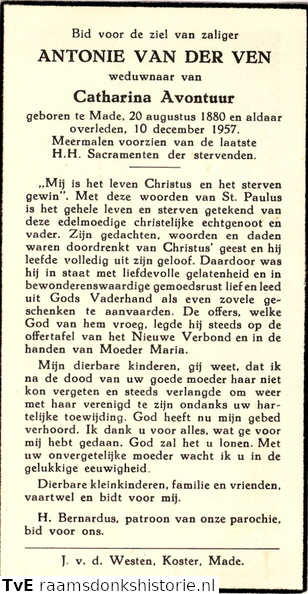 Antonie van der Ven Catharina Avontuur