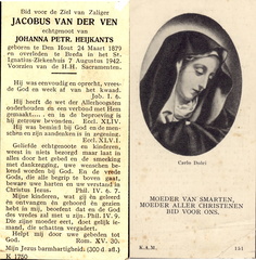 Jacobus van der Ven Johanna Petronella Heijkants