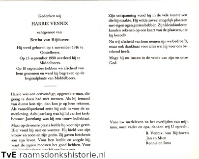 Harrie Vennix Bertha van Rijthoven